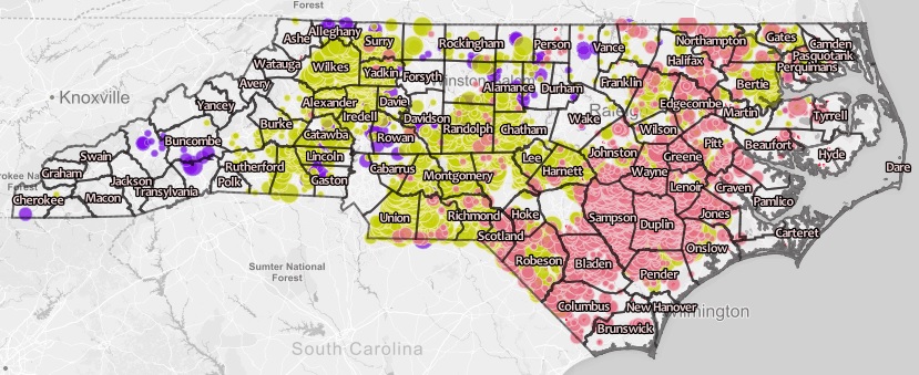 Pig Line Map Pigs and More Pigs – Watershed Investments NC